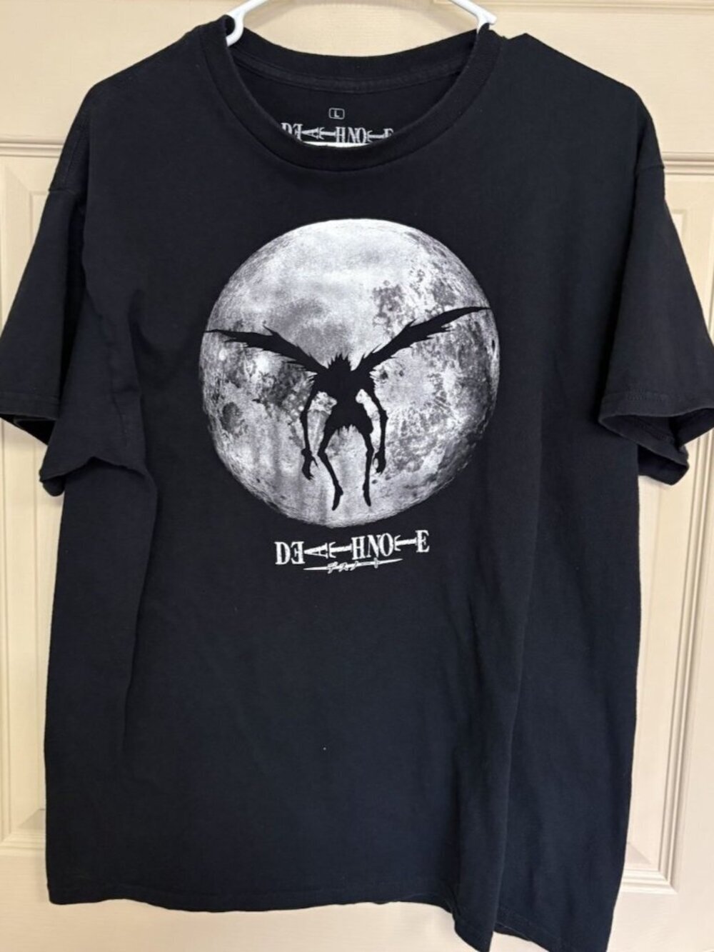 Ryuk Death Note Anime T-Shirt Men’s Medium Black Silhouette Moon Graphic Tee